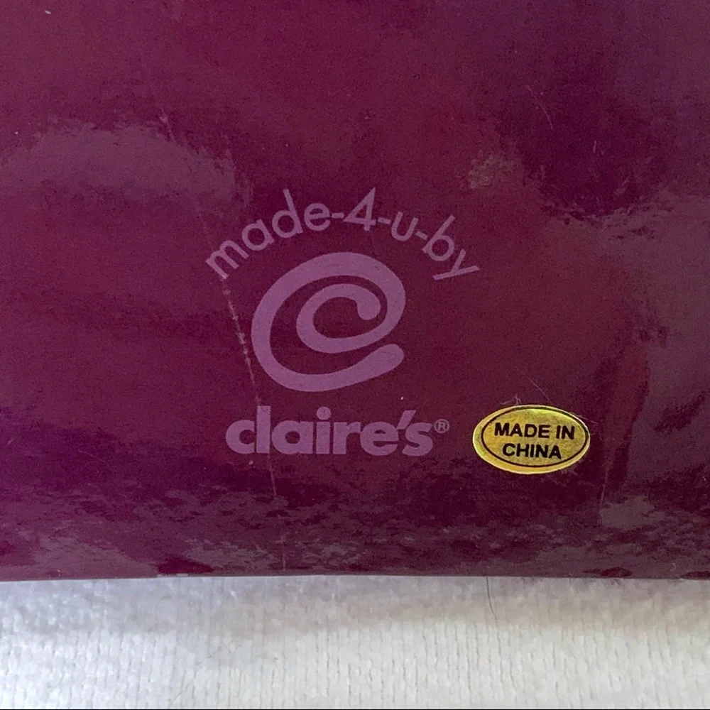 Claire’s Purple Fuzzy Bedazzled Journal Notebook Y2K Clueless Faux Fur Shag Girl